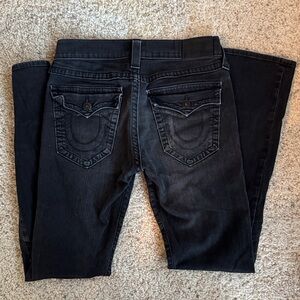 True Religion Black Straight Leg Jeans